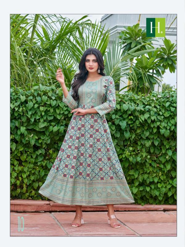 Hirwa Sunlight vol1 Rayon Designer anarkali Kurti collection